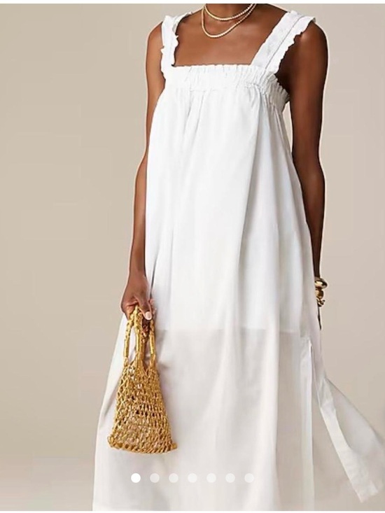 J. Crew Dresses & Skirts - J.Crew Cotton Voile Ruffle-Trim Shift Dress XXS CB0878